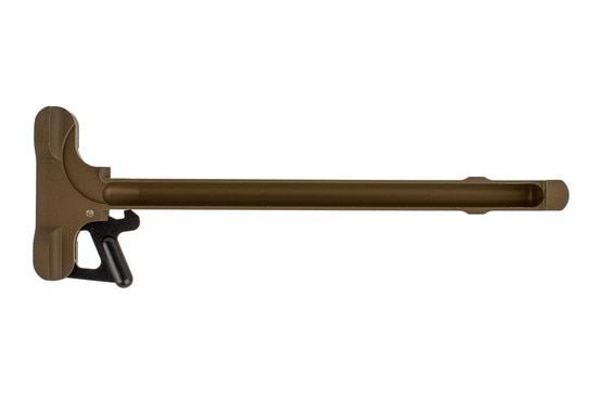 Precision Rifle Inc FDE M84 gas buster charging handle for AR-15 features a Military big latch for easy use